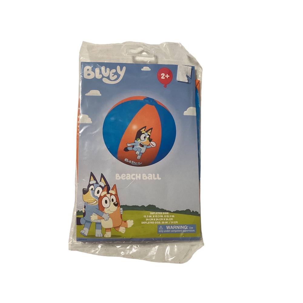 Bluey Beach Ball Inflatable Pool Toy Orange Blue Bestway 96029E Kids‎ Ages 2+